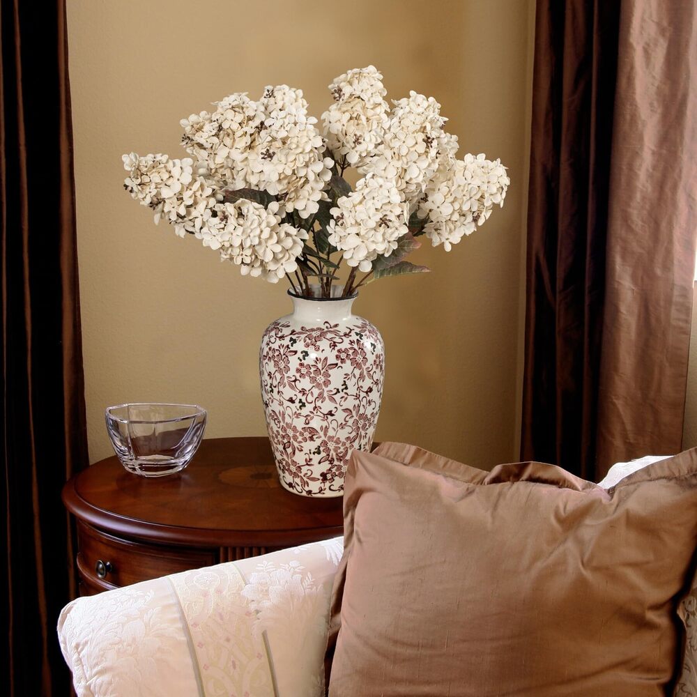 3374 Flowers Hydrangea Silk Flowers With Stems White Flowers Flowers In